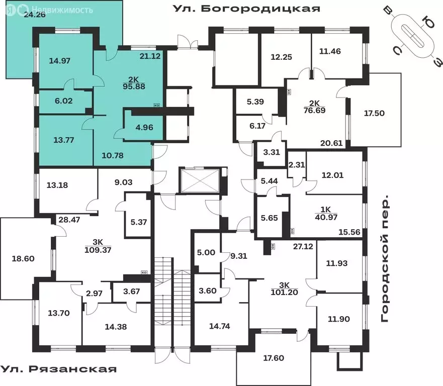 2-комнатная квартира: Тула, Богородицкая улица, 8 (78.9 м) - Фото 1