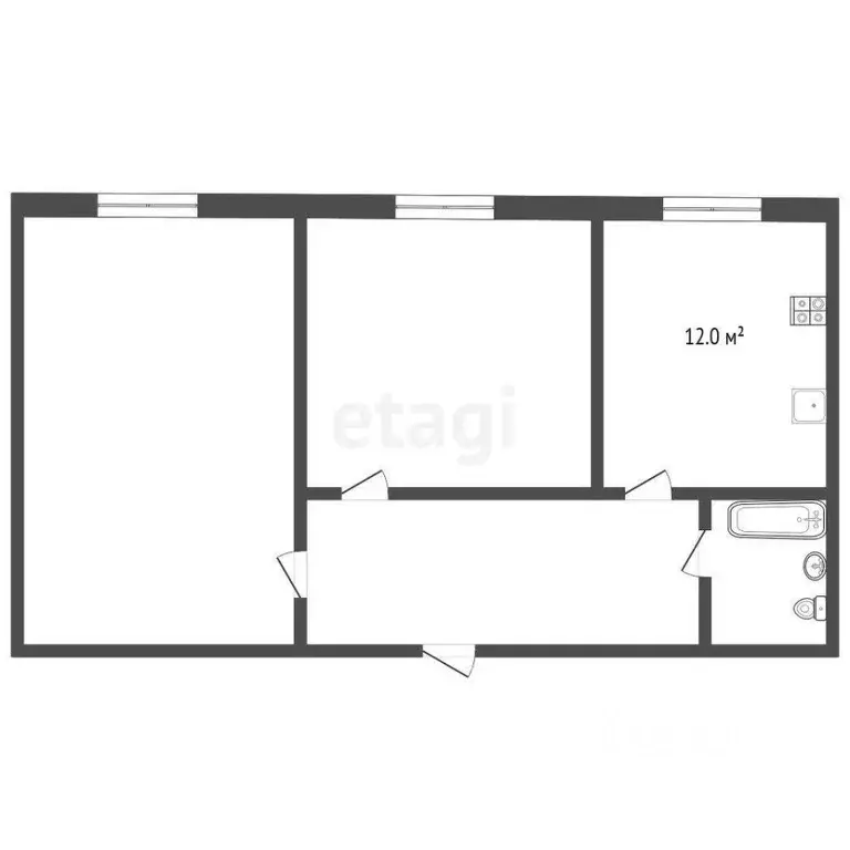 2-к кв. Мордовия, с. Лямбирь ул. Октябрьская, 80 (46.0 м) - Фото 1