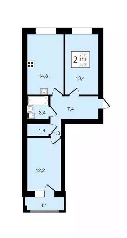 2-комнатная квартира: Суздаль, Советская улица, 58 (55.9 м) - Фото 1