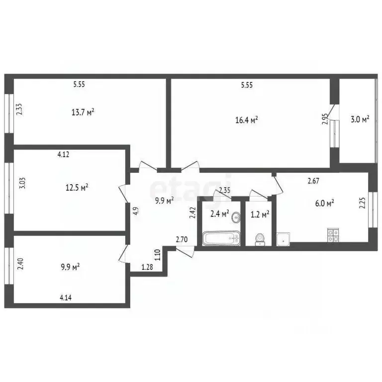Комната Самарская область, Самара Алма-Атинская ул., 78 (16.4 м) - Фото 1