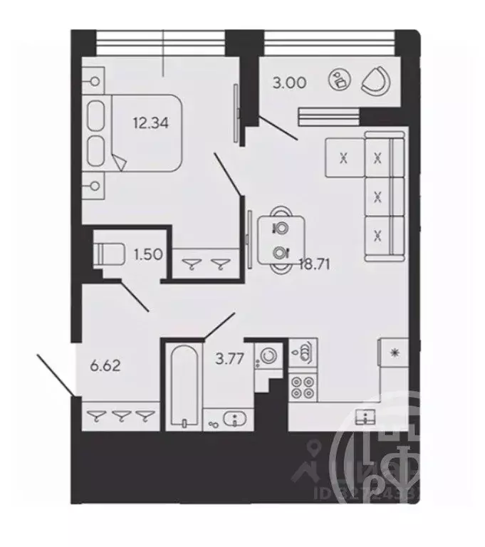 1-к кв. Санкт-Петербург бул. Головнина, 13 (44.44 м) - Фото 1