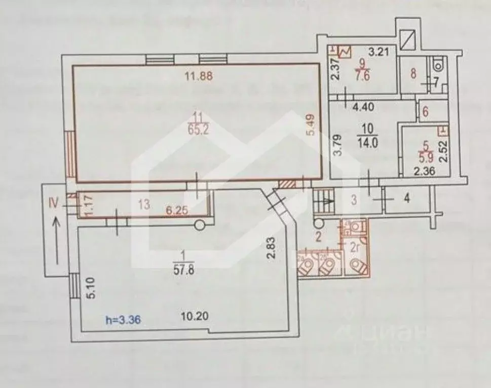 Помещение свободного назначения в Москва ул. Плеханова, 24К1 (183 м) - Фото 2