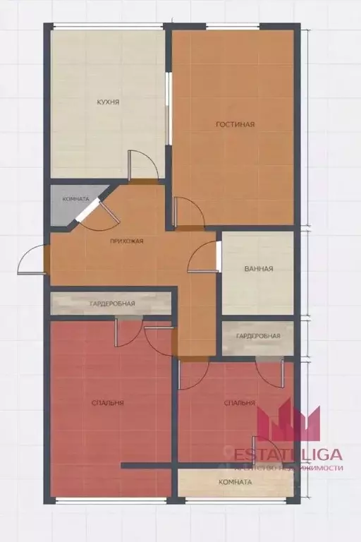 2-к кв. Московская область, Реутов ул. Октября, 44 (85.0 м) - Фото 2