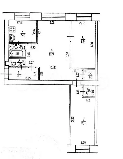 3-к. квартира, 60 м, 2/5 эт. - Фото 0