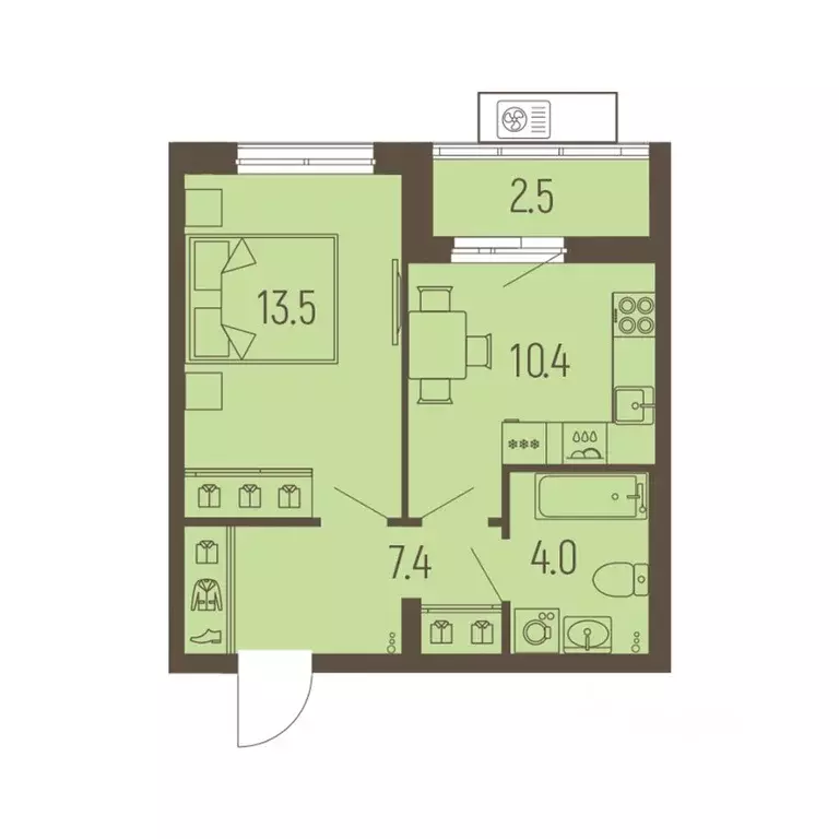 1-к кв. Пермский край, Пермь Подлесная ул., 55А (36.6 м) - Фото 1