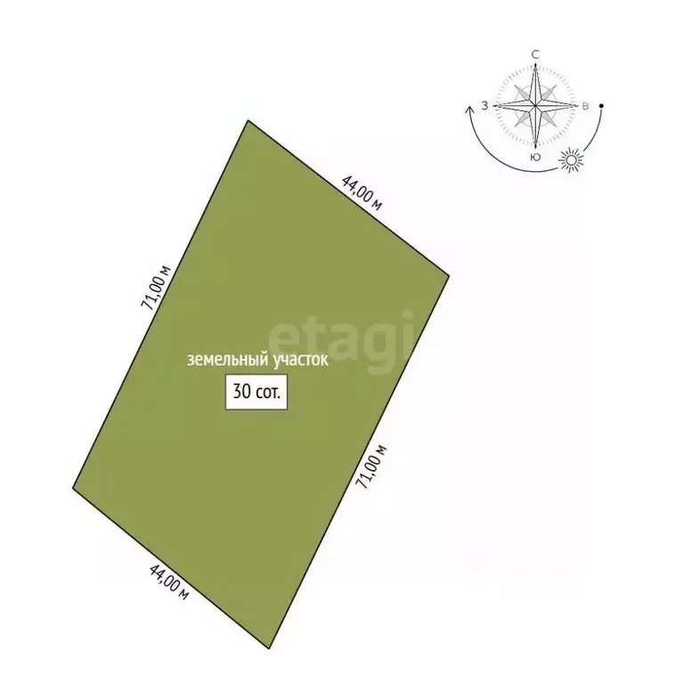 Участок в Амурская область, Благовещенский район, с. Чигири  (30.0 ... - Фото 2