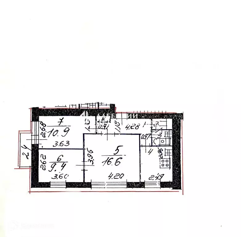 Продаётся 3-к квартира, 53.6 м - Фото 1