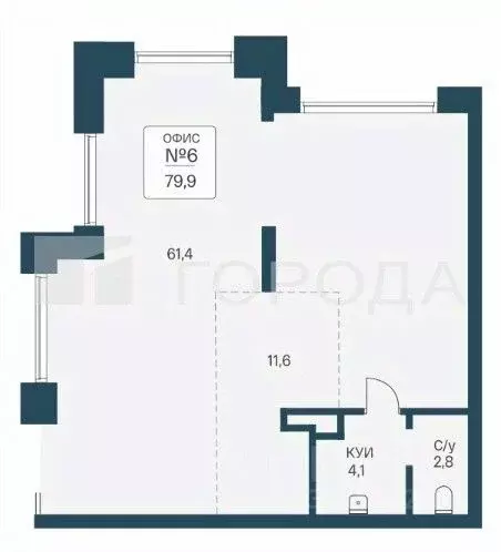 Офис в Новосибирская область, Новосибирск Кропоткинский жилмассив, ул. ... - Фото 2