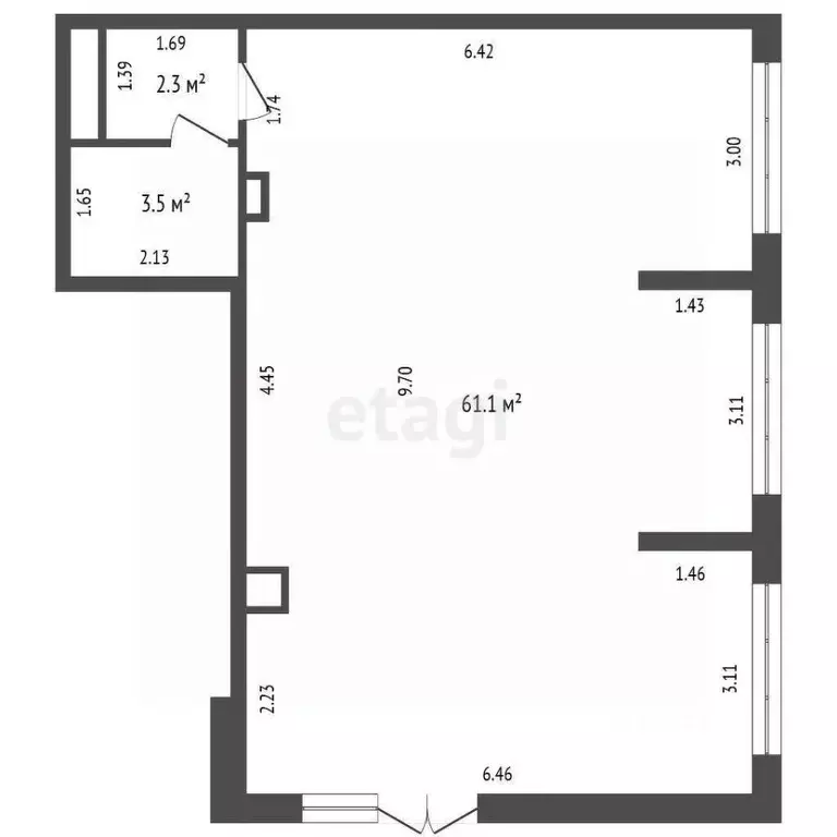 Торговая площадь в Тюменская область, Тюмень ул. Краснооктябрьская, ... - Фото 2