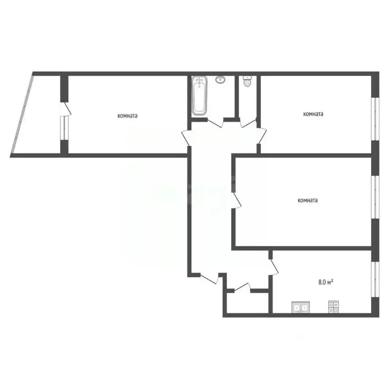 3-к кв. Москва ул. Островитянова, 39 (59.3 м) - Фото 1