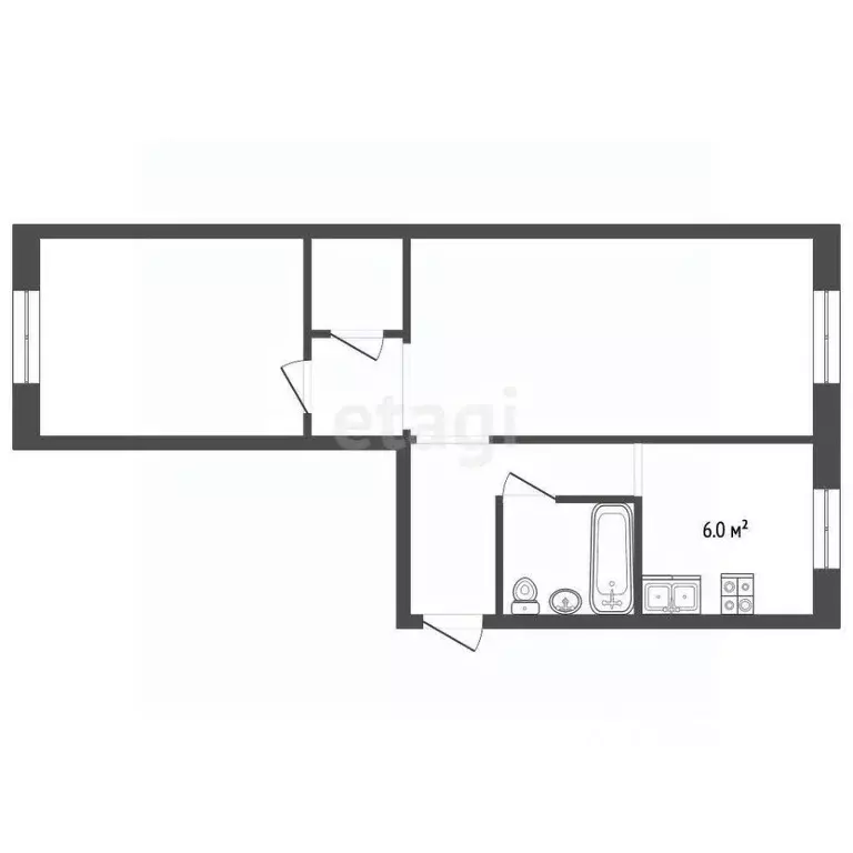 2-к кв. Тамбовская область, Тамбов Мичуринская ул., 159Б (44.1 м) - Фото 1