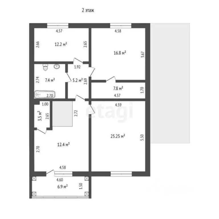 Дом в Тюменская область, Тюменский муниципальный округ, д. Ушакова, ... - Фото 2