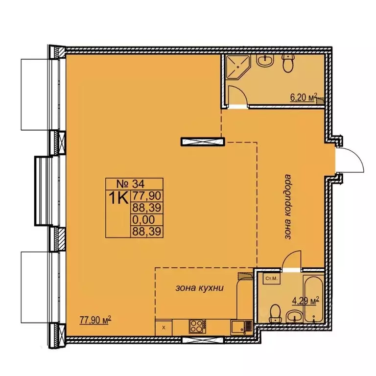 2-к кв. Нижегородская область, Нижний Новгород Алексеевская ул., 27 ... - Фото 1