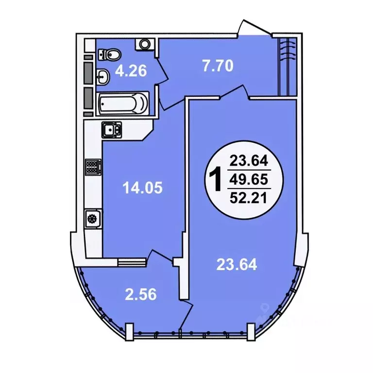 1-к кв. Краснодарский край, Краснодар ул. Шоссе Нефтяников, 18к3 ... - Фото 1