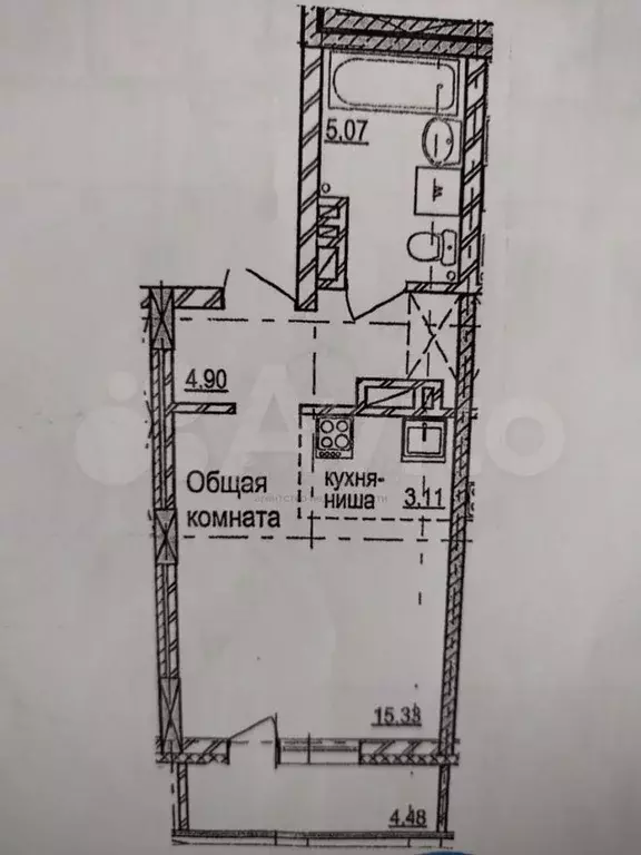 Квартира-студия, 30,7 м, 8/25 эт. - Фото 0