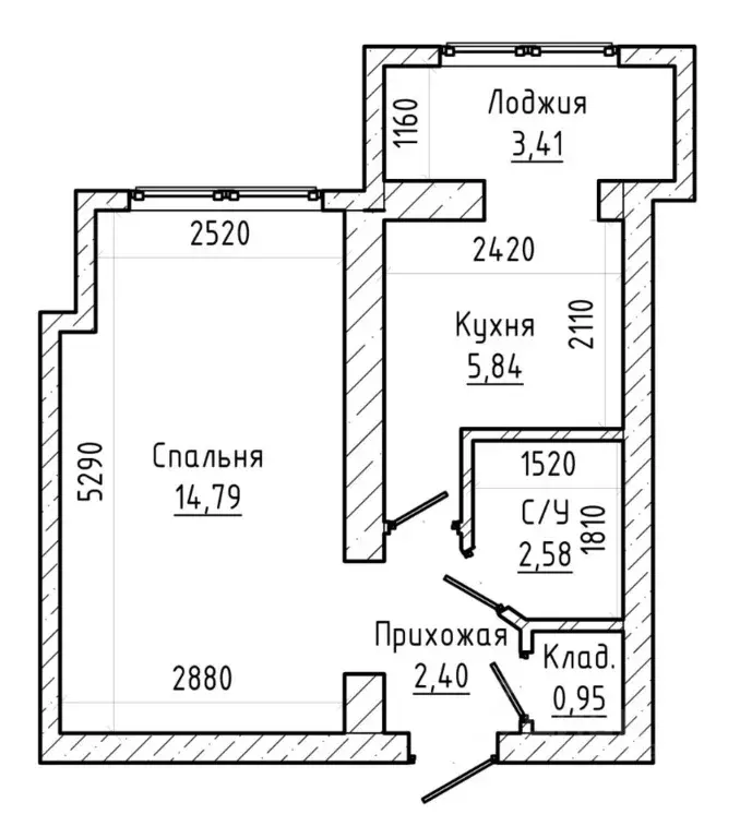 1-к кв. Кабардино-Балкария, Нальчик ул. Кирова (30.4 м) - Фото 2