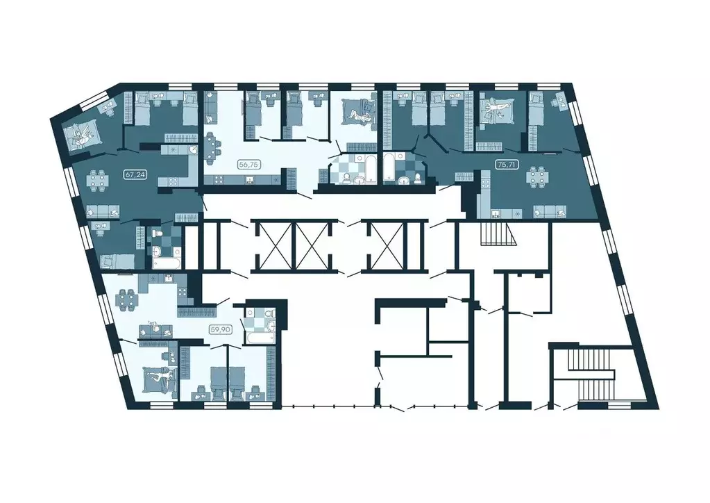3-к кв. Приморский край, Владивосток ул. Борисенко (59.9 м) - Фото 2