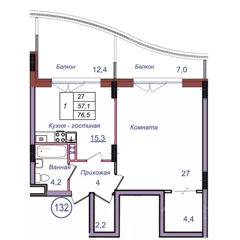 1-к кв. Калининградская область, Светлогорск Балтийская ул. (76.5 м) - Фото 1