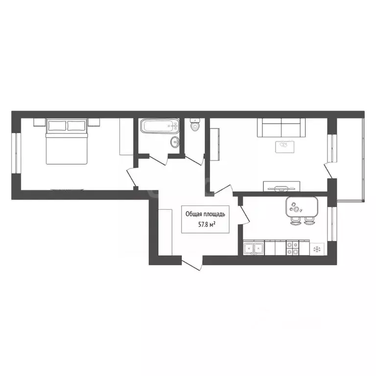 2-к кв. Алтай, Майминский район, с. Майма ул. Ленина (57.8 м) - Фото 1