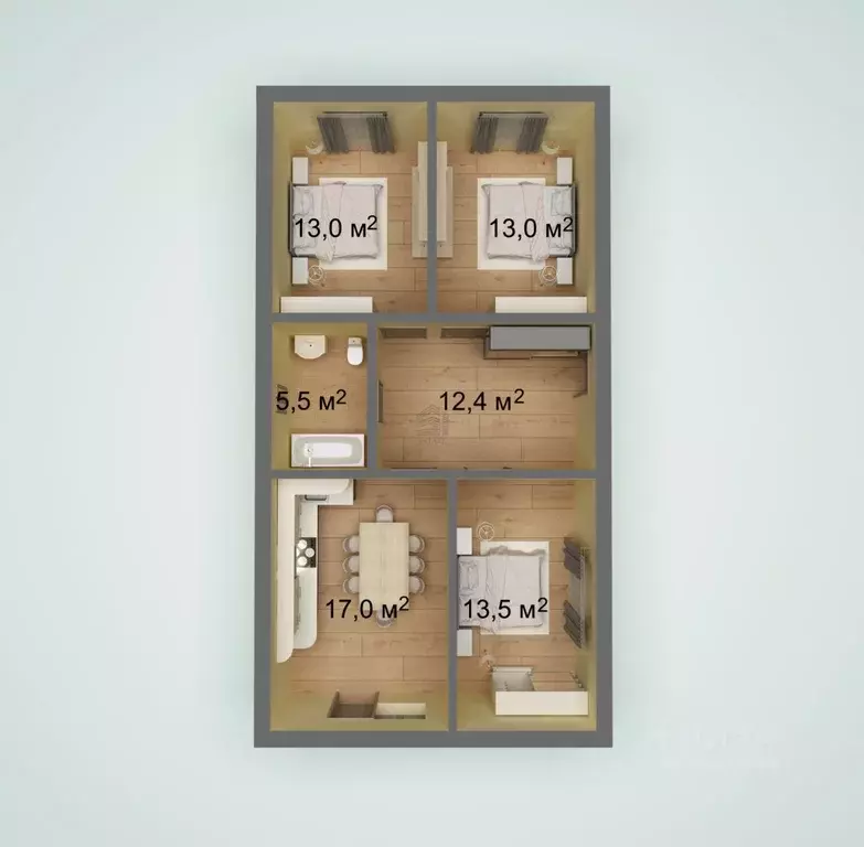 Дом в Краснодарский край, Краснодар проезд 2-й Чукотский, 21 (78 м) - Фото 1