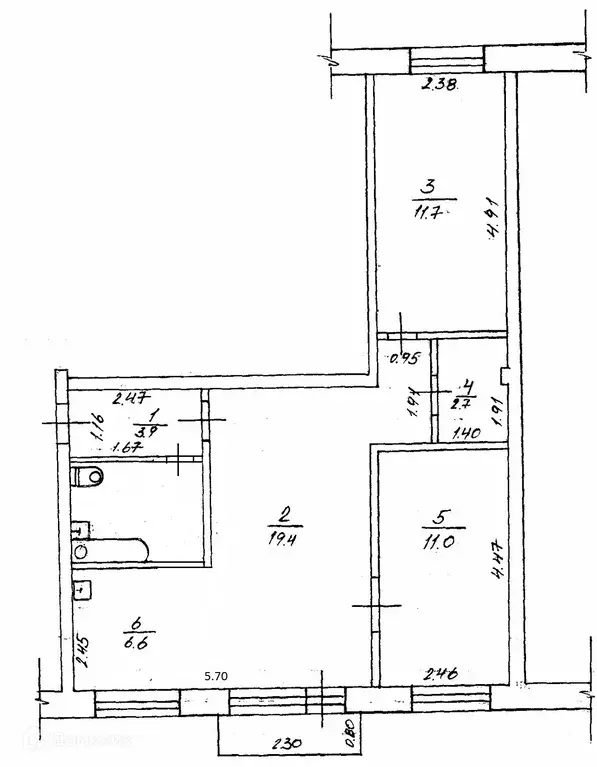 Продаётся 3-к квартира, 59.4 м - Фото 1