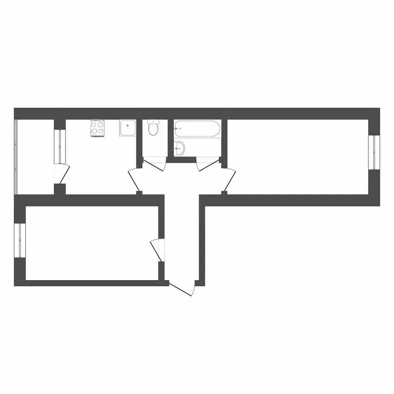 2-комнатная квартира: микрорайон Мелиораторов, улица Мелиораторов, 4 ... - Фото 1