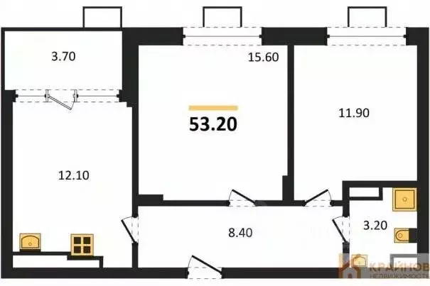 2-к кв. Воронежская область, Воронеж ул. Остужева, 52/5 (53.2 м) - Фото 0