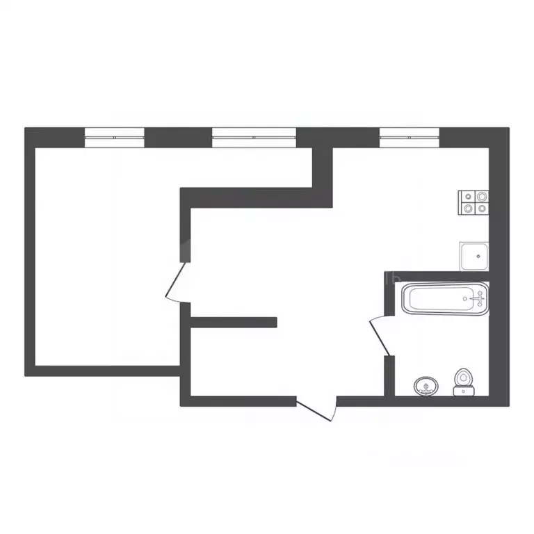 1-к кв. Тюменская область, Тюмень Пароходская ул., 1 (50.0 м) - Фото 2