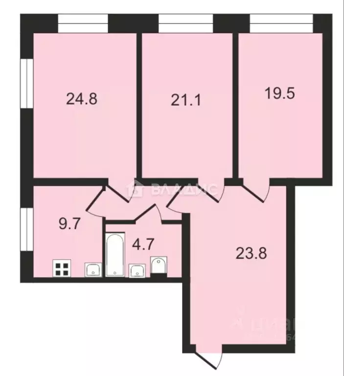 3-к кв. Ленинградская область, Пикалево г. Бокситогорский район, ... - Фото 2