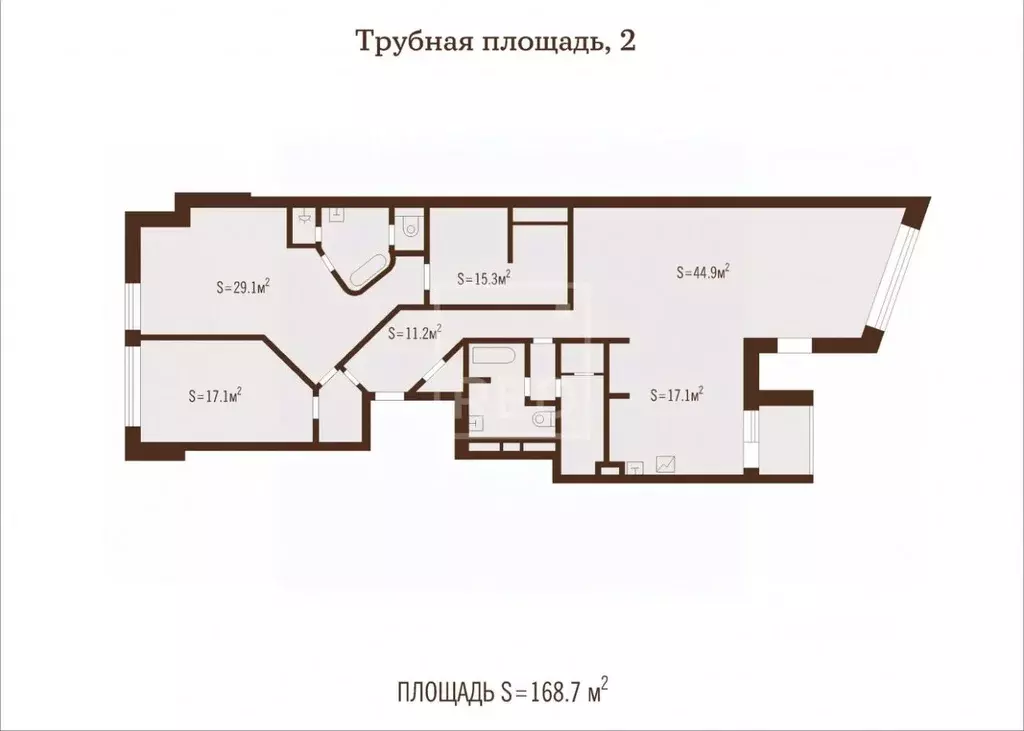 3-к кв. Москва Трубная пл., 2 (168.7 м) - Фото 2