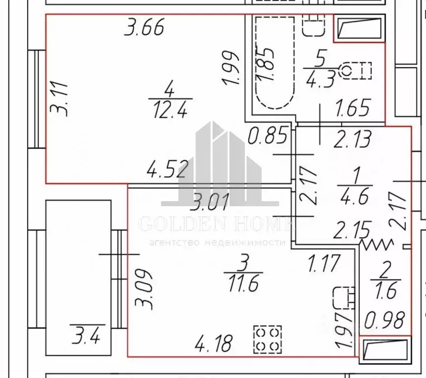 1-к кв. Санкт-Петербург бул. Измайловский, 9 (36.0 м) - Фото 2