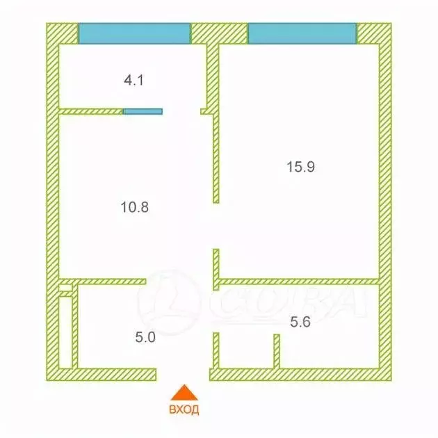 1-к кв. Тюменская область, Тюмень ул. Эльвиры Федоровой, 1 (40.4 м) - Фото 1