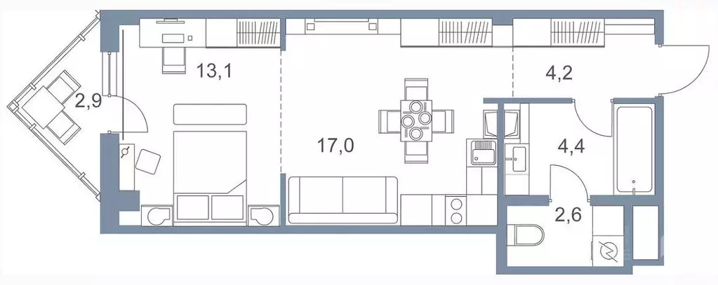 Свободной планировки кв. Московская область, Солнечногорск городской ... - Фото 1