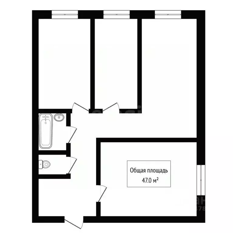 1-к кв. Новосибирская область, Бердск ул. Попова, 35а (47.0 м) - Фото 1