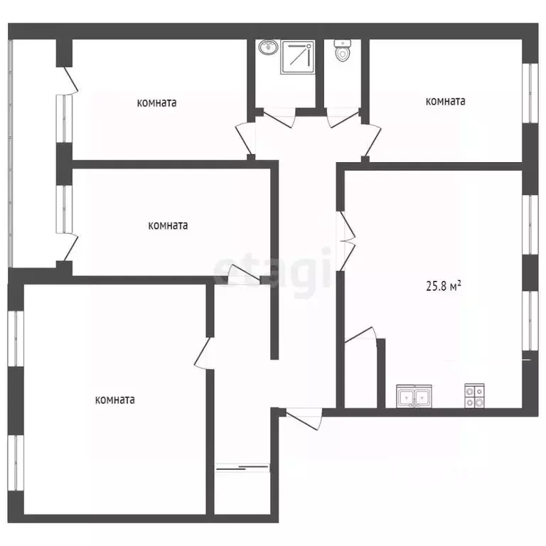 4-к кв. Башкортостан, Стерлитамак ул. Артема, 146 (120.9 м) - Фото 2