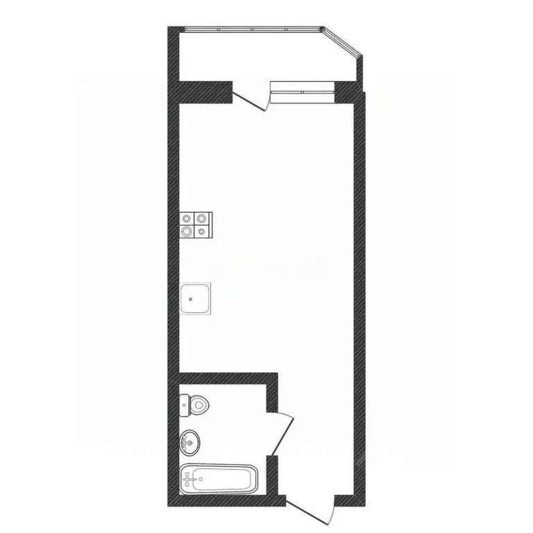Студия Нижегородская область, Нижний Новгород д. Афонино, ул. ... - Фото 2