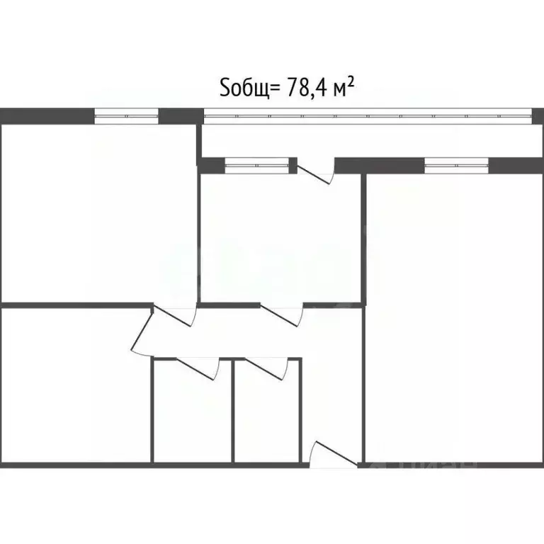 3-к кв. Брянская область, Брянск Бежицкая ул., 1к3 (78.7 м) - Фото 1