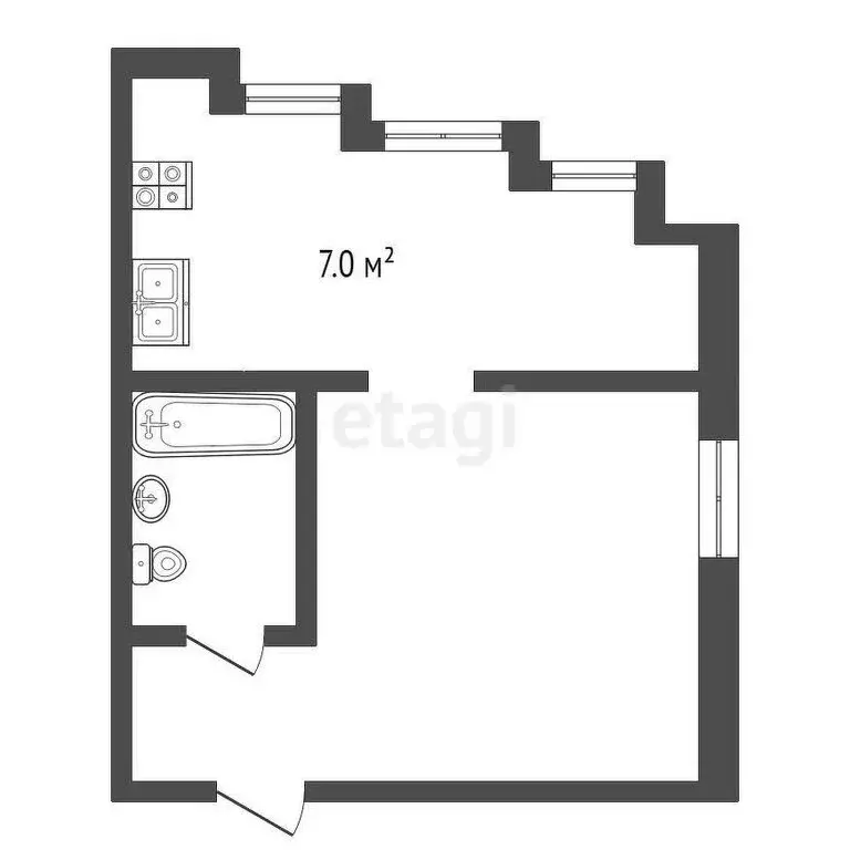 Квартира-студия: Сочи, микрорайон Бытха, улица Бытха, 41/20 (39 м) - Фото 0