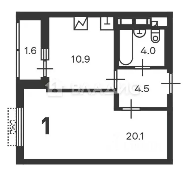 1-к кв. Москва Кусковская ул., 12/1 (39.5 м) - Фото 2