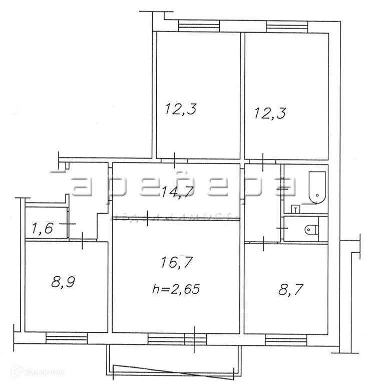 Продаётся 4-к квартира, 78.8 м - Фото 1