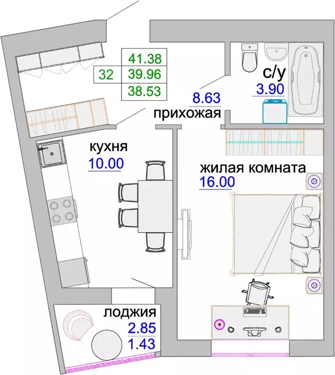 1-к кв. Калининградская область, Зеленоградск ул. Тургенева, 16А (80.0 ... - Фото 0