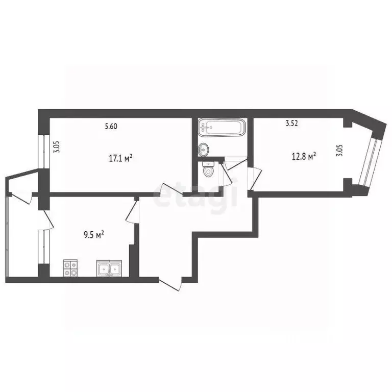 2-к кв. Камчатский край, Петропавловск-Камчатский Звездная ул., 5/1 ... - Фото 2