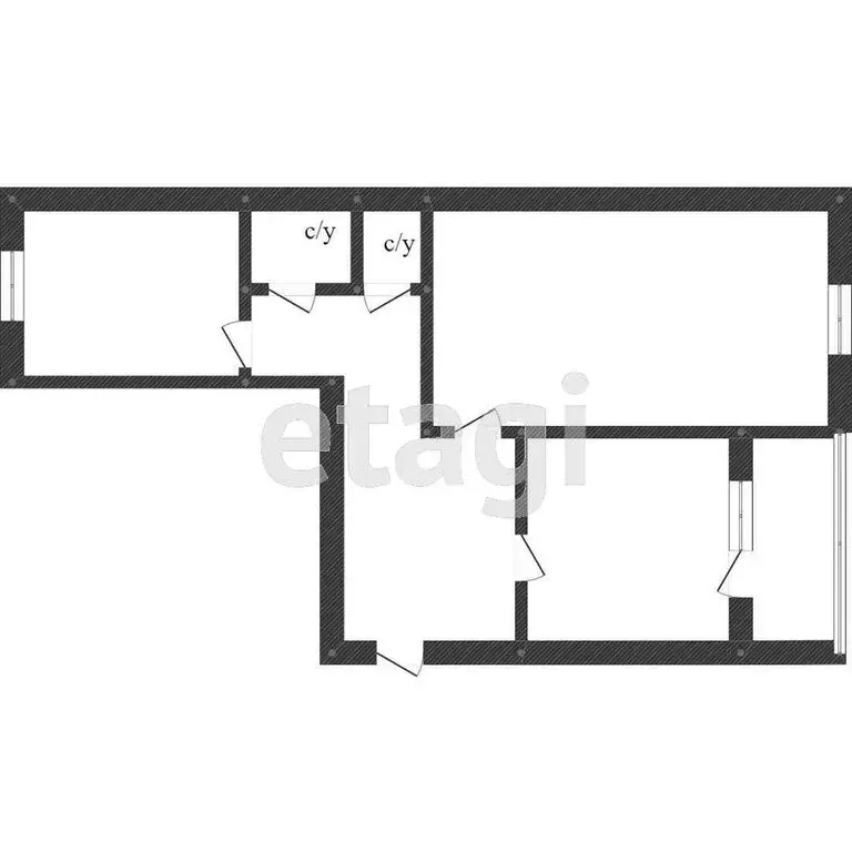 2-комнатная квартира: Тобольск, 10-й микрорайон, 12 (55.4 м) - Фото 1