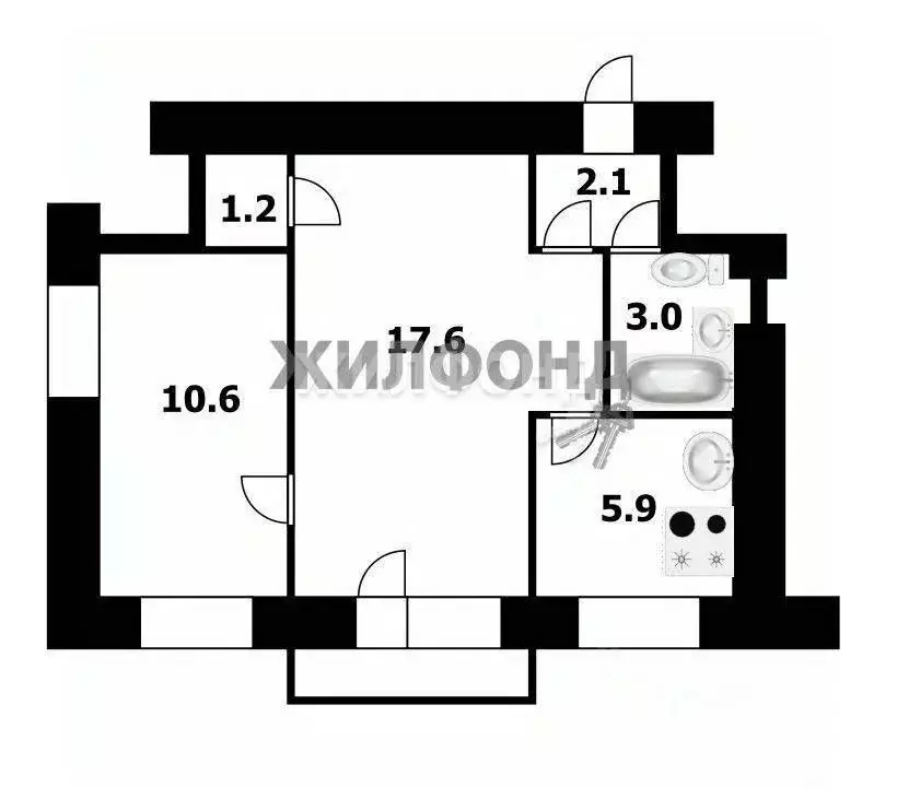 Комната Новосибирская область, Новосибирск ул. Гаранина, 13 (28.0 м) - Фото 0