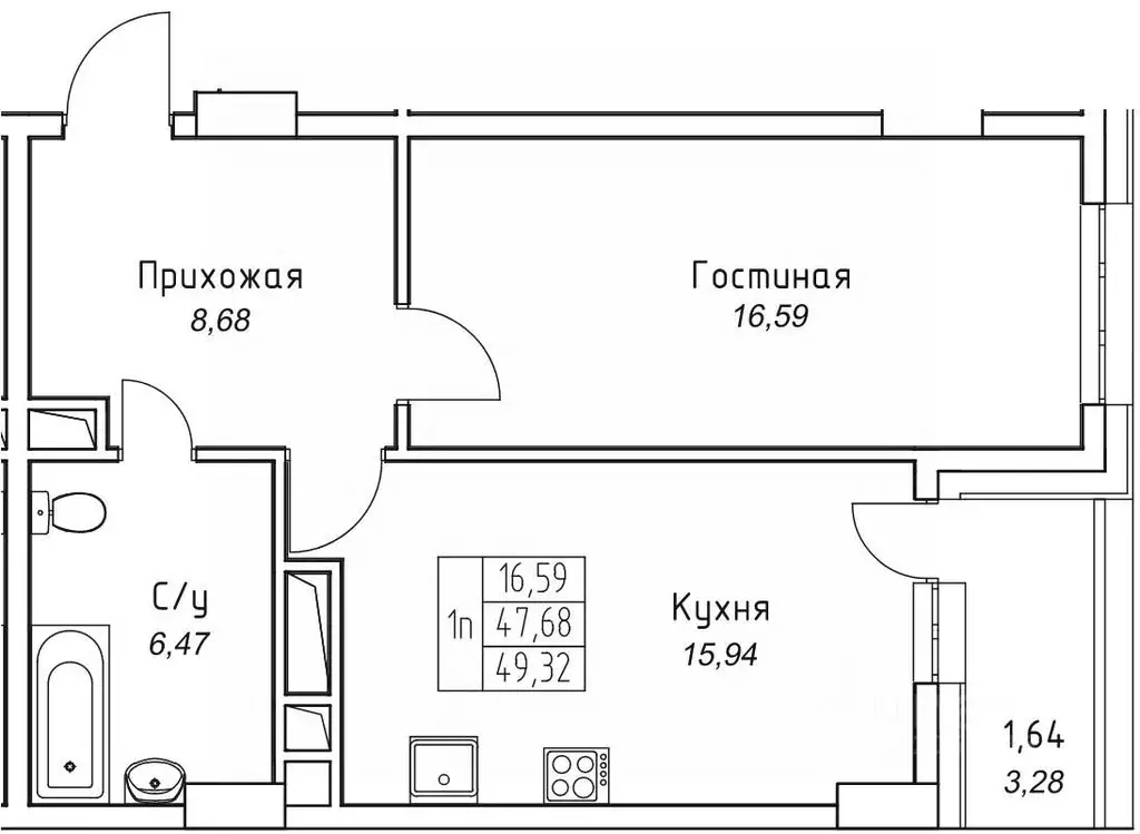1-к кв. Саха (Якутия), Якутск 11-й кв-л,  (49.32 м) - Фото 0