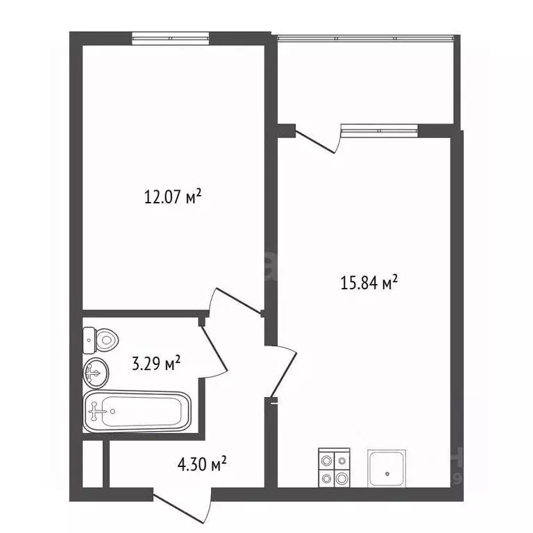 1-к кв. Воронежская область, Воронеж ул. 45-й Стрелковой Дивизии, ... - Фото 0