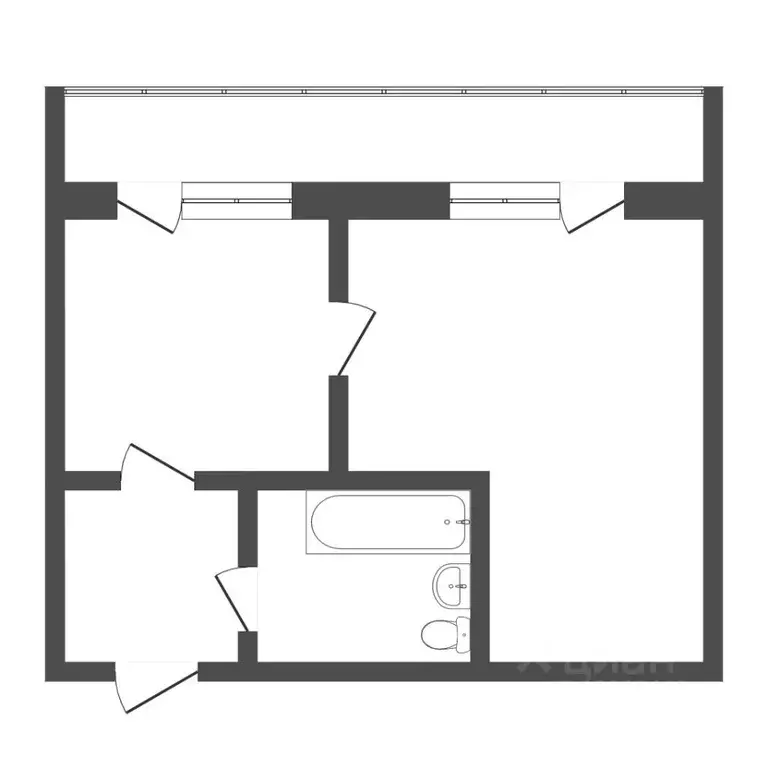 1-к кв. Тюменская область, Тюмень Ямская ул., 98а (30.7 м) - Фото 1