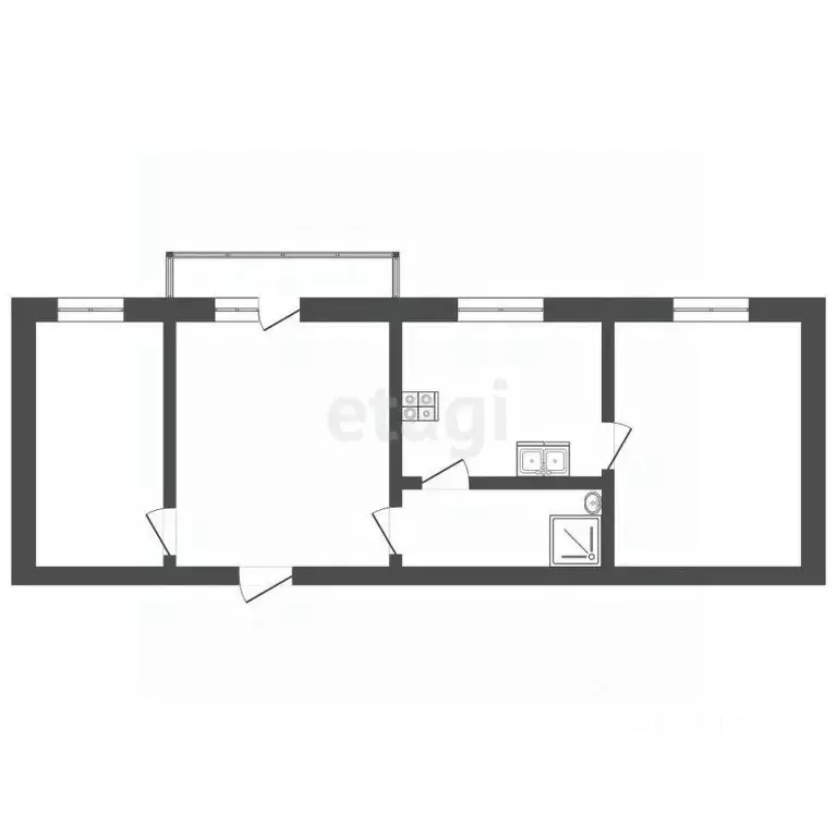 Комната Владимирская область, Муром Южная ул., 8 (56.6 м) - Фото 1