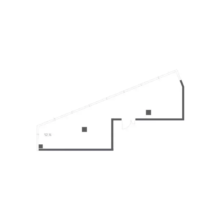 Помещение свободного назначения (52.16 м) - Фото 1