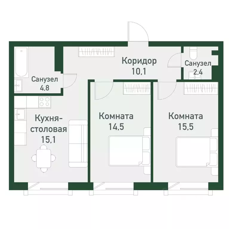 2-к кв. Челябинская область, Челябинский городской округ, пос. ... - Фото 0